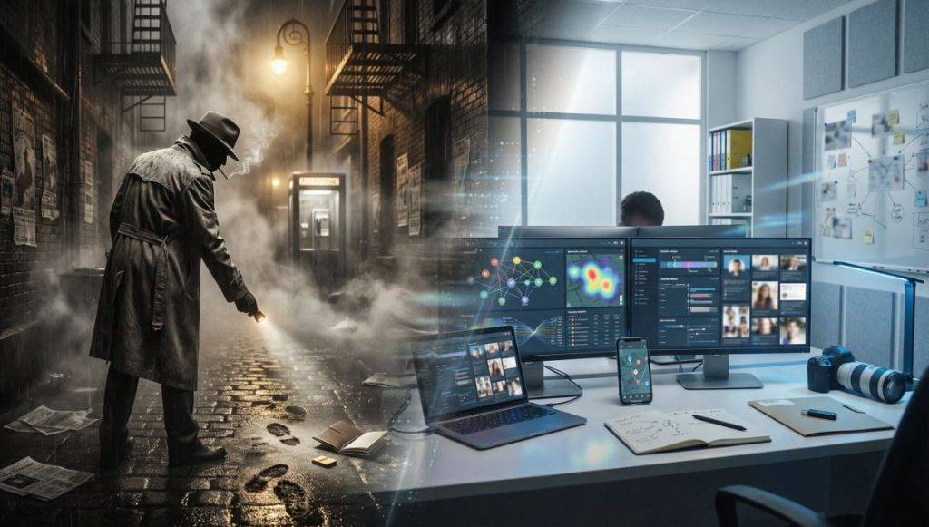 Private investigators adapting to a complex world by using modern tools, legal expertise, and ethical investigative methods.